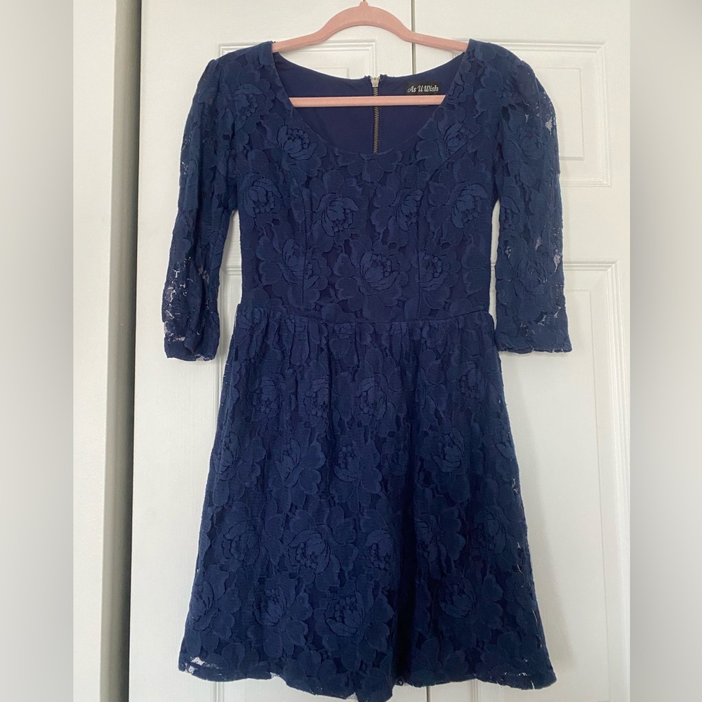 As U Wish Deep Blue Fabric